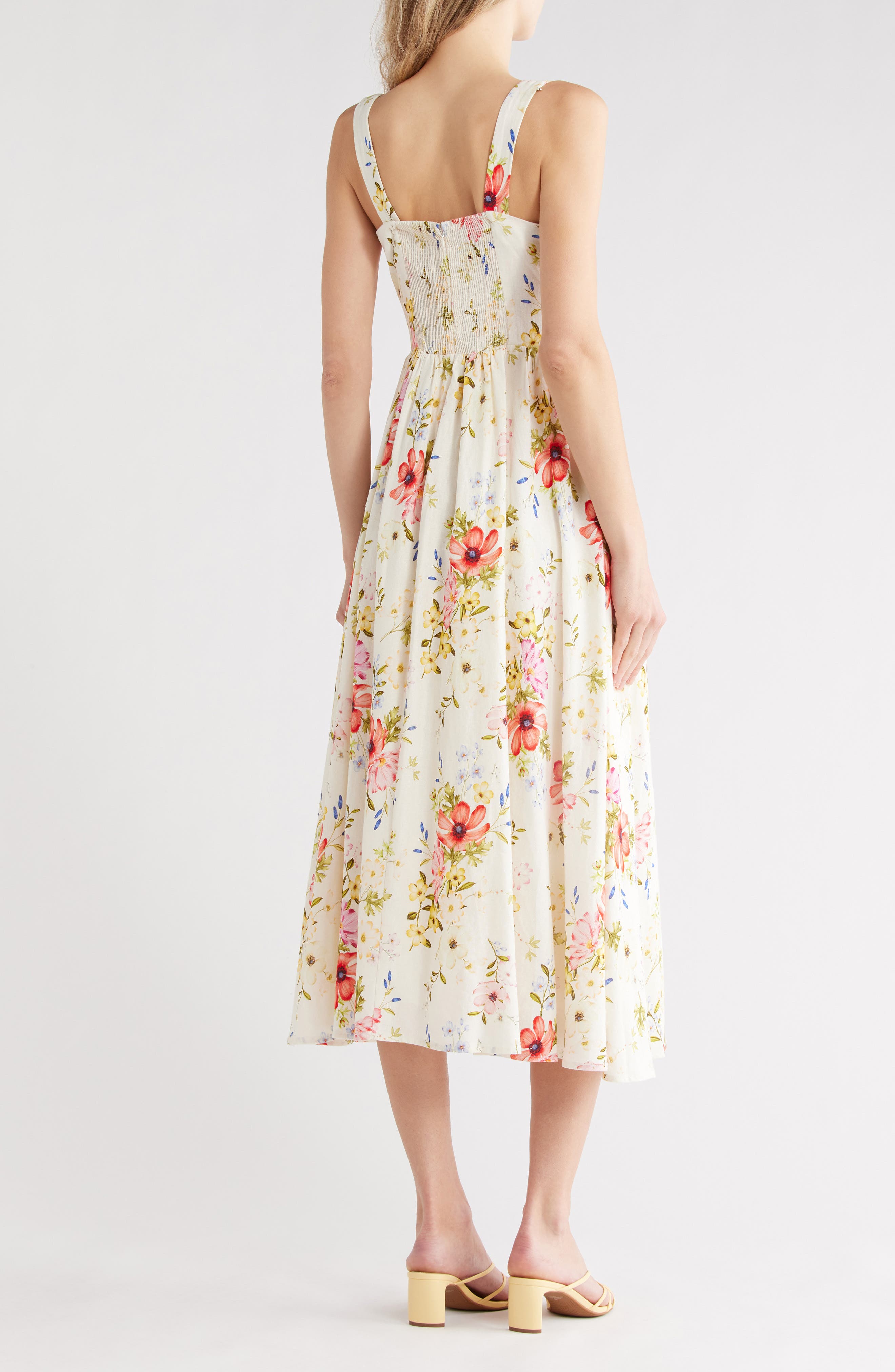 Bustier Linen Blend Midi Sundress - image 4