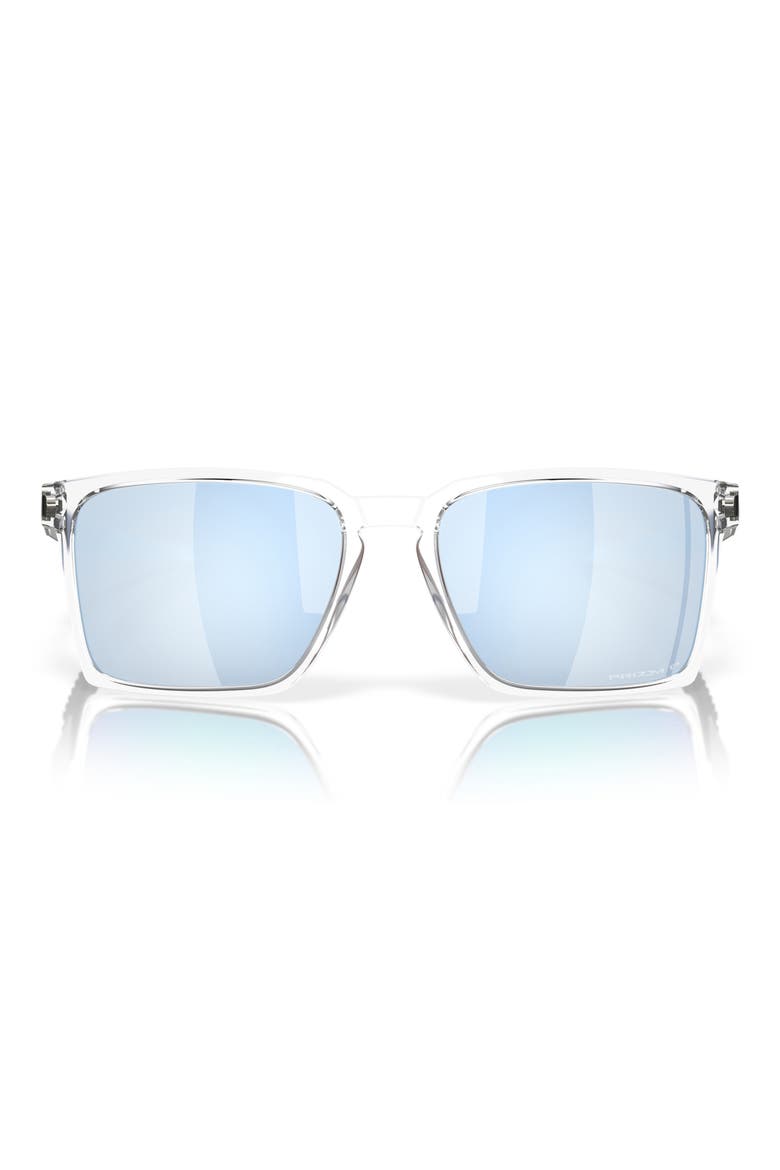 Exchange Sun 56mm Polarized Rectangle Sunglasses, Main, color, CLEAR