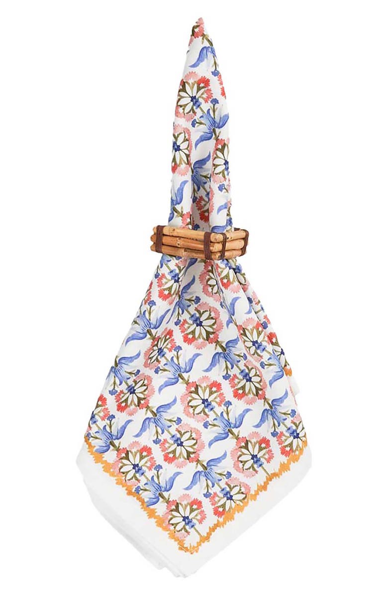 Juliska Emilie Set of 4 Cotton Napkins, Alternate, color, Chambray