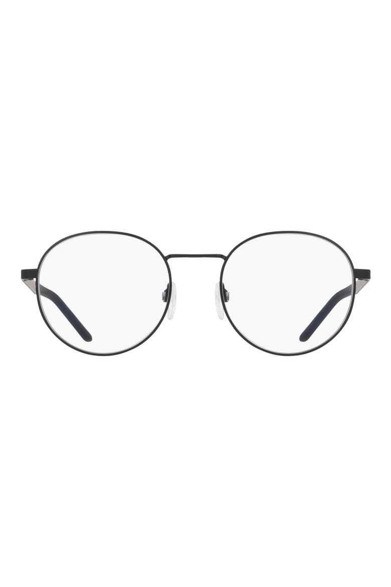 Traveler Drift 51mm Round Blue Light Blocking Reading Glasses, Main, color, MATTE BLACK / BLUE LIGHT