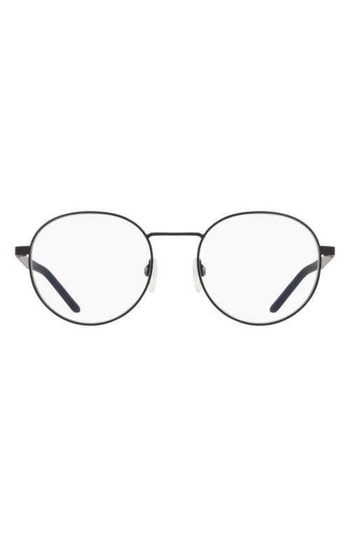 Nike Traveler Drift 51mm Round Blue Light Blocking Reading Glasses In Black