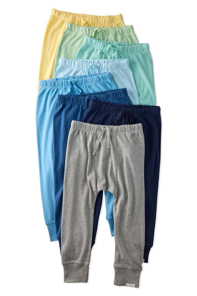 Kids' Jordan Organic Cotton Joggers, Main, color, SUNNY BLUE RAINBOW