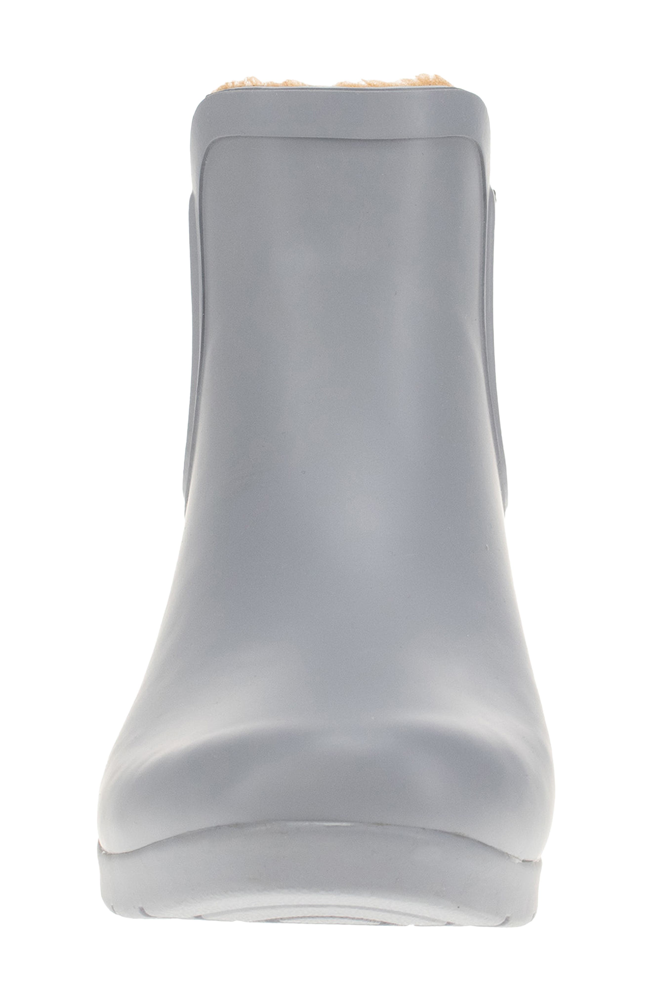Delridge Faux Fur Chelsea Rain Boot, Alternate, color, GRAY