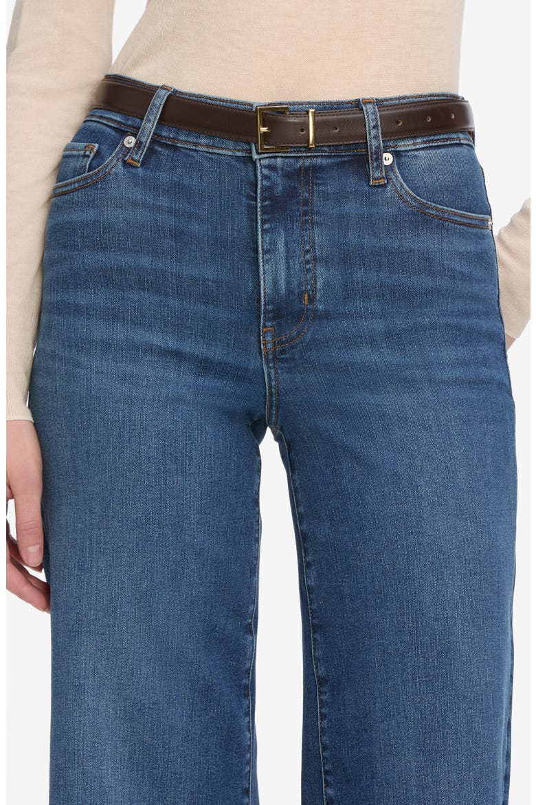 Le Slim Palazzo Raw Hem High Waist Crop Wide Leg Jeans, Alternate, color, ELIXIR RAW AFTER