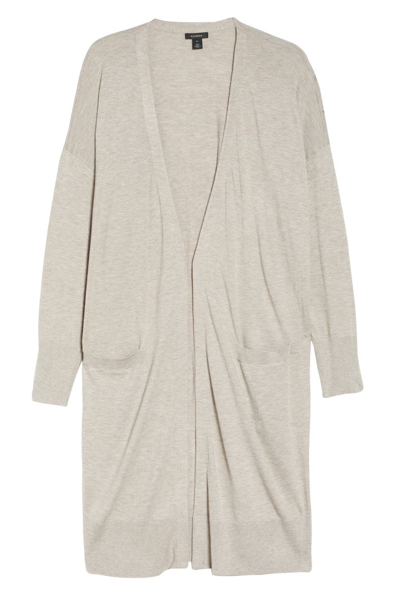Long Cardigan, Alternate, color, TAN COBBLESTONE HEATHER