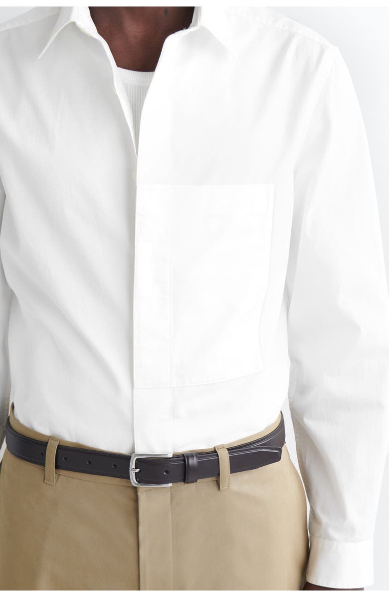 COS Slim Pocket-detail Pima Cotton Shirt, Alternate, color, White