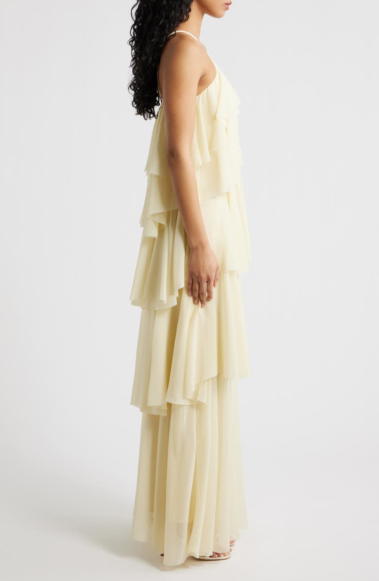 Lucy Paris Emery Ruffle Maxi Dress, Alternate, color, Yellow