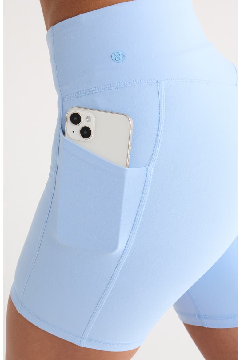 Studio Luxe Pocket Bike Shorts, Alternate, color, BLUE PLACID