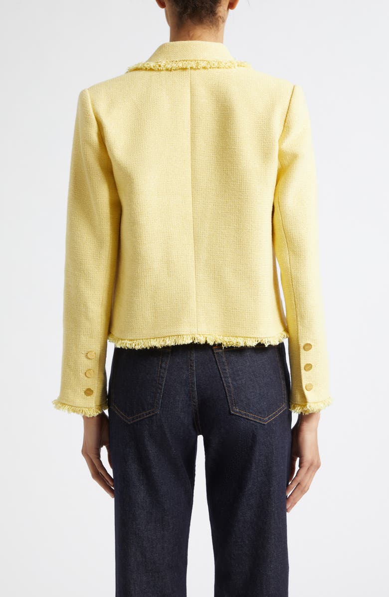 L'AGENCE Sylvia Metallic Blazer, Alternate, color, Pale Yellow/ Light Gold