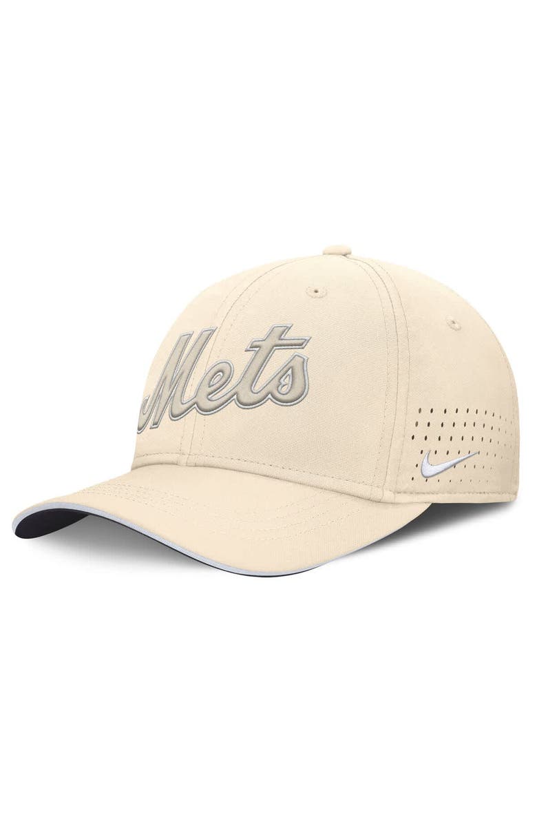 Nike Men's Nike Cream New York Mets Rise Performance Flex Hat, Alternate, color, Cream
