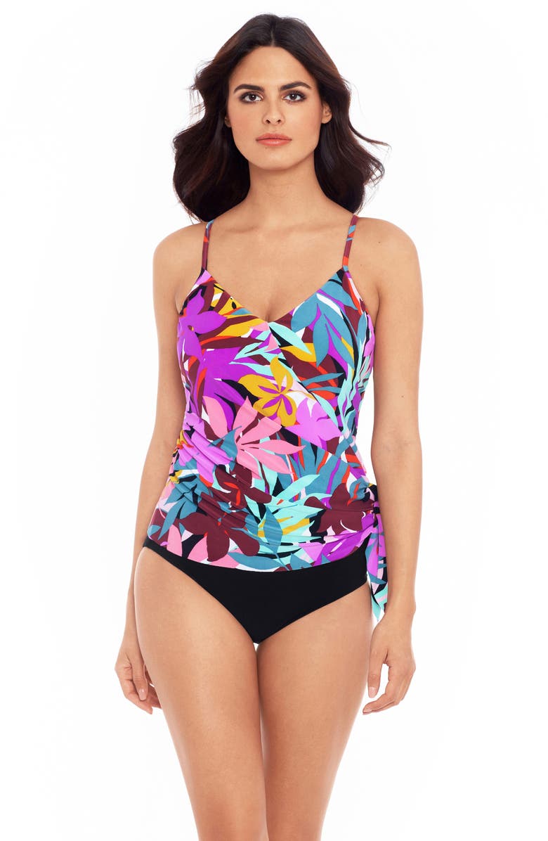 Magicsuit<sup>®</sup> Palm Springs Alex Side Tie Underwire Tankini Top, Alternate, color,