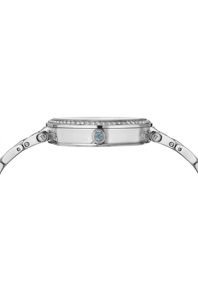 Women's Chantal Topaz Stone Quartz Watch, 38mm, Alternate, color, SILVER