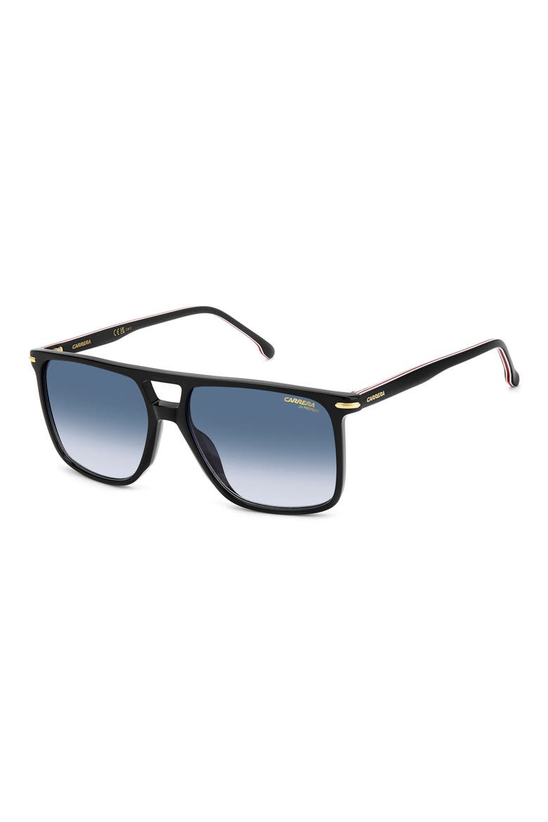 59mm Navigator Sunglasses, Alternate, color, BLACK RED/ DK BLUE SF