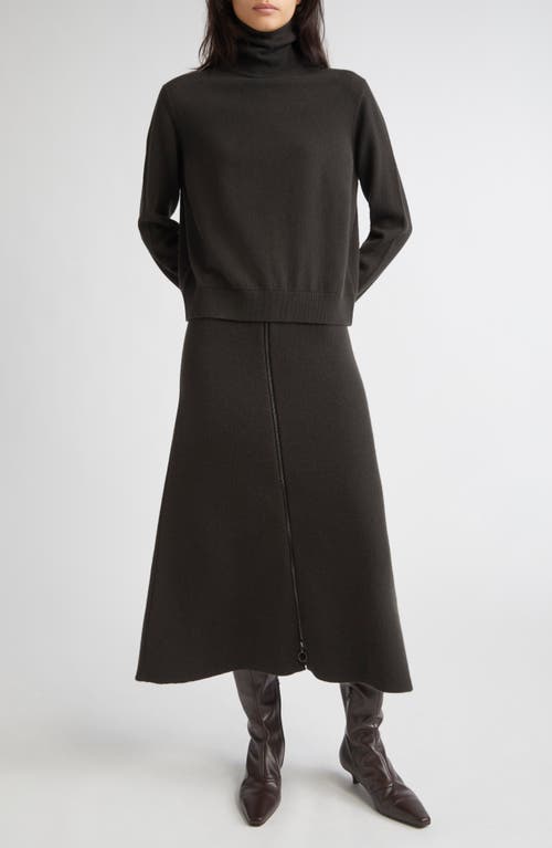 Johnstons Of Elgin Classic Cashmere Turtleneck Sweater In Black