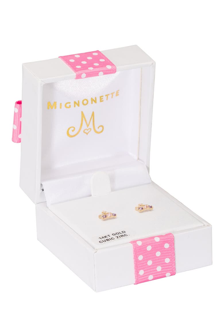 Gold Crown Earrings, Alternate, color, GOLD