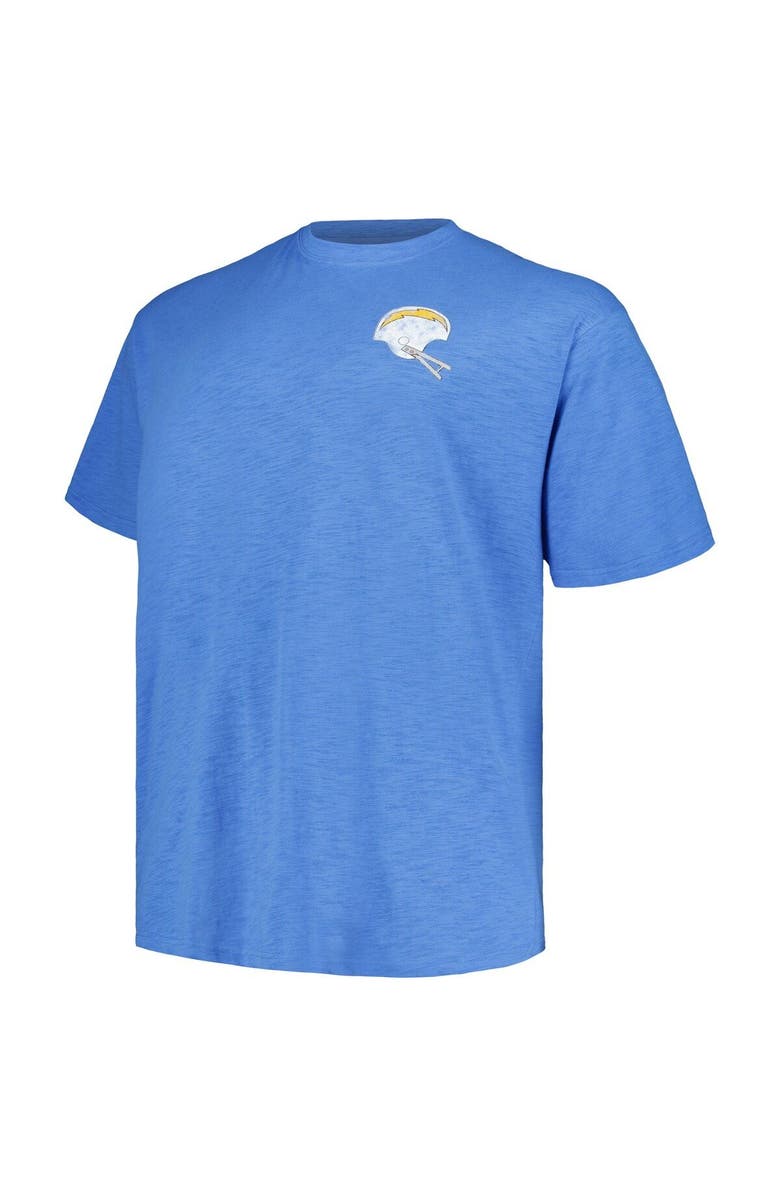 PROFILE Men's Profile Powder Blue Los Angeles Chargers Big & Tall Two-Hit Throwback T-Shirt, Alternate, color, 