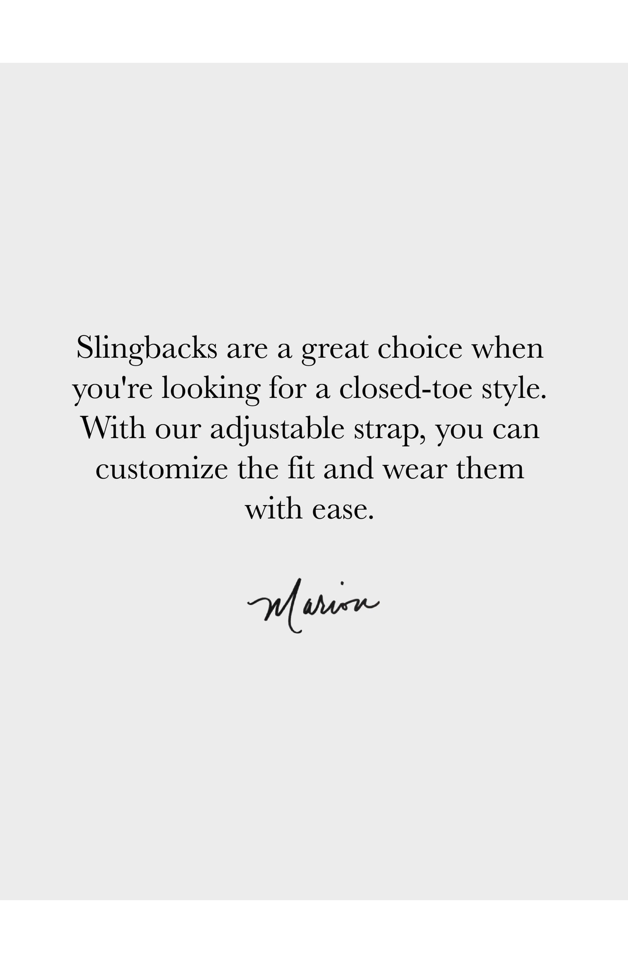 MARION PARKE Classic Slingback 45 Suede, Alternate, color, Caramel