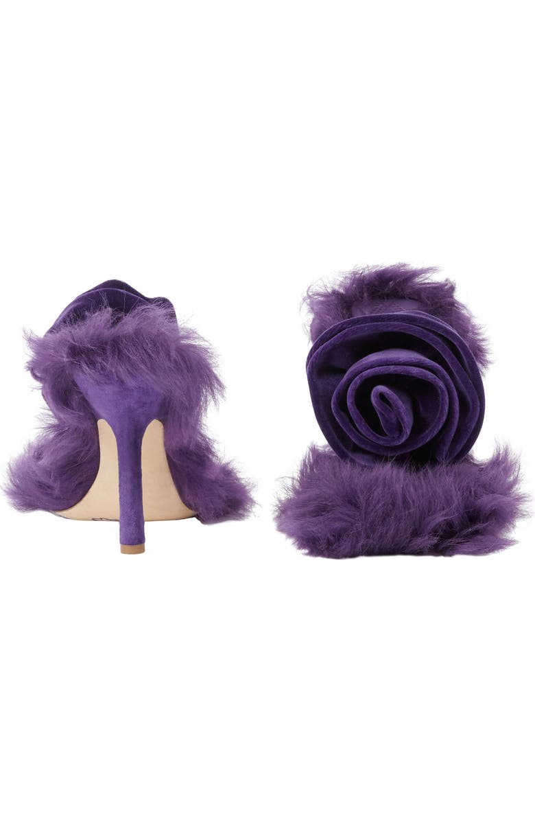 Burberry Genuine Shearling Step Rose Sandal, Alternate, color,