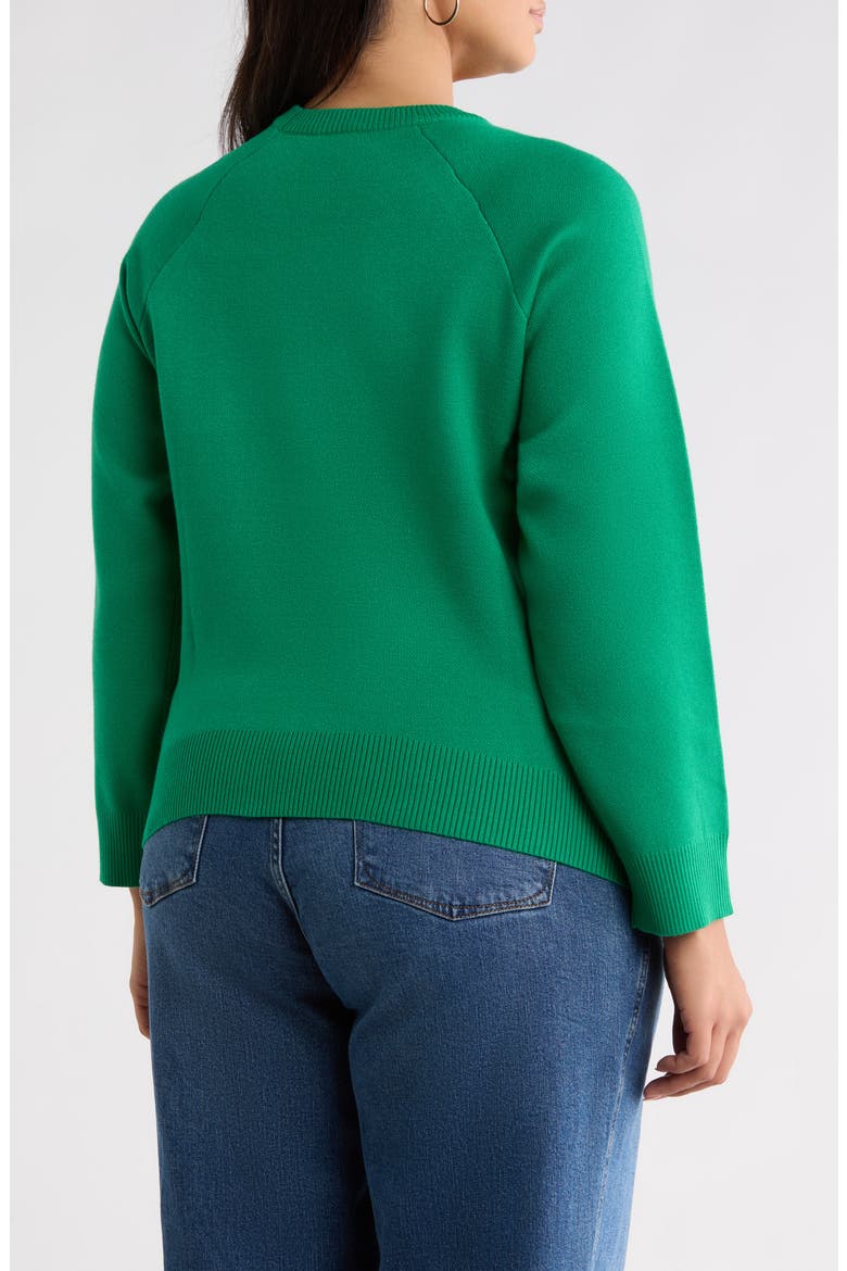 Marty Sheep Raglan Sweater, Alternate, color, GREEN-WHITE