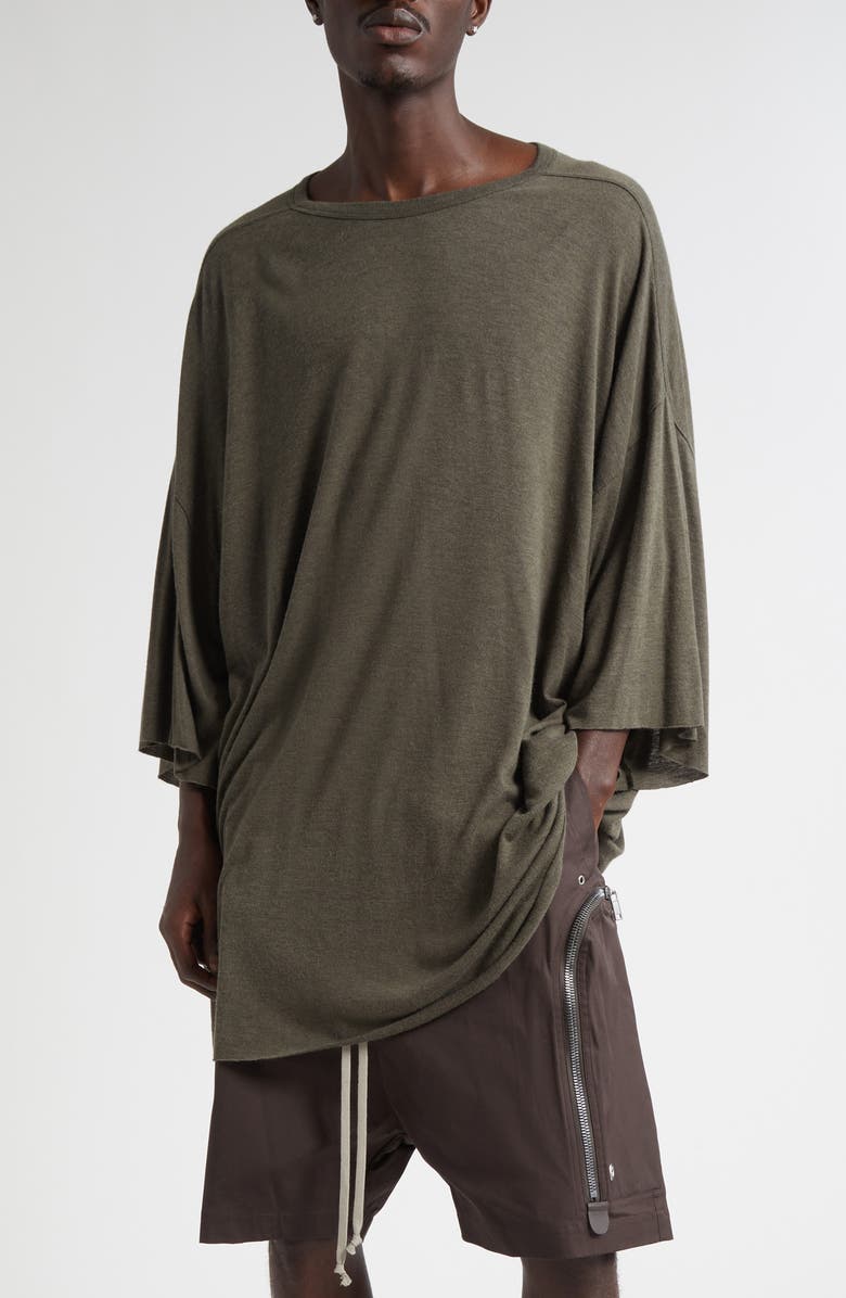 Rick Owens Tommy Oversize T-Shirt, Main, color, Bosco