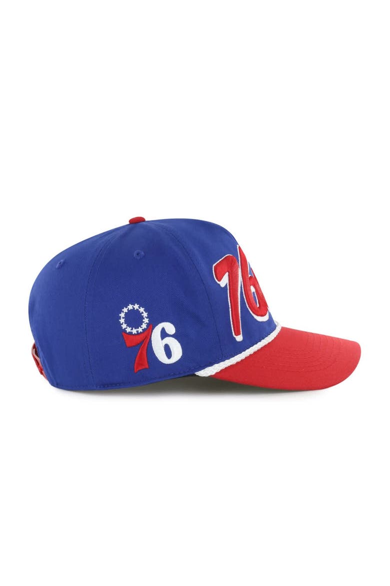 Men's '47 Royal/Red Philadelphia 76ers Dropshadow Rope Hitch Adjustable Hat, Alternate, color, Royal