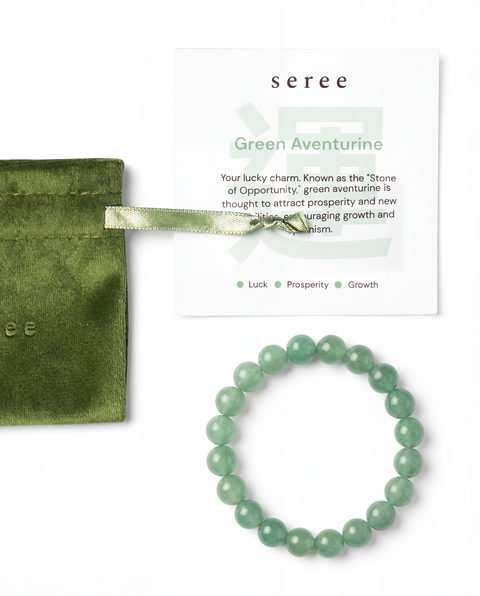 Manifest Luck Jade-Green Aventurine Beaded Bracelet