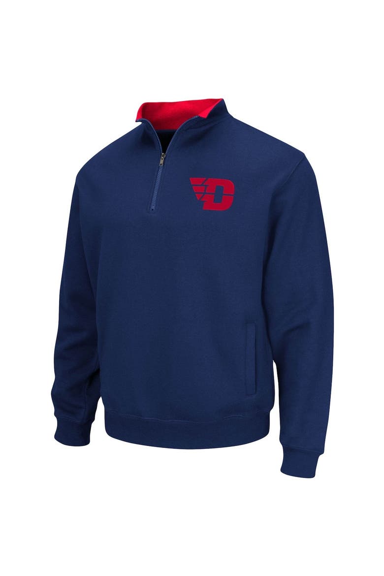 Men's Colosseum Navy Dayton Flyers Tortugas Logo Quarter-Zip Jacket, Alternate, color, Navy
