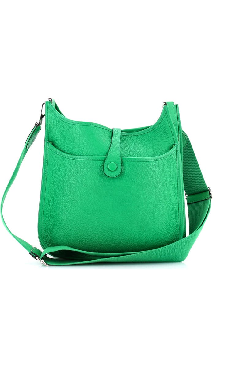 Pre-Owned Hermes Evelyne Bag Gen III Clemence PM, Alternate, color, Green