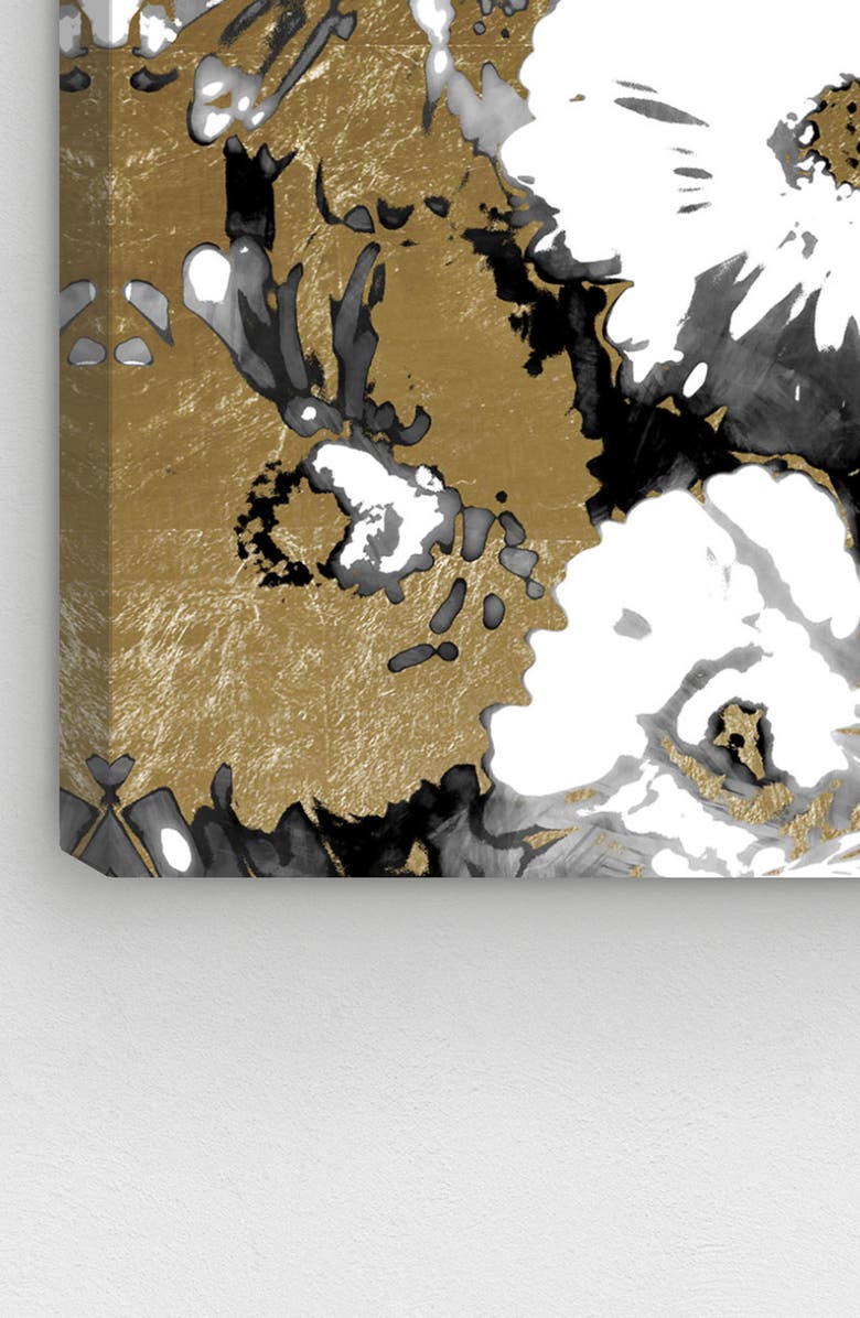 Oliver Gal Golden Floral Canvas Wall Art, Alternate, color, 