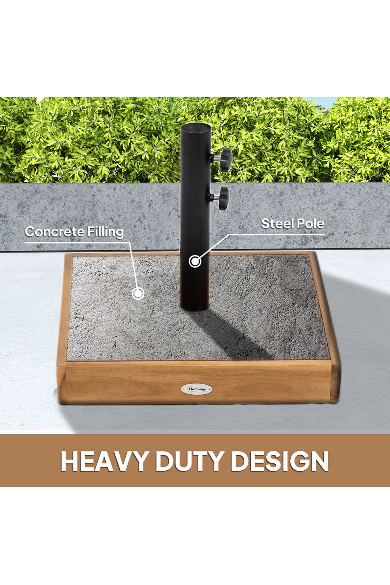 Patio Umbrella Base, Alternate, color, Teak