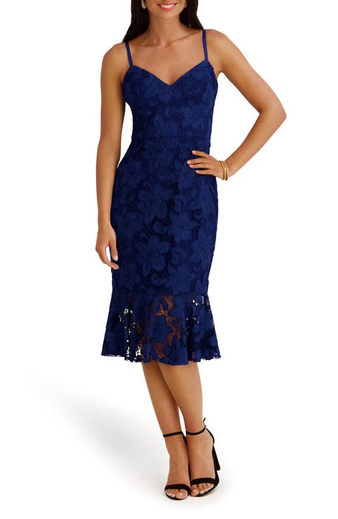 Lace Body-Con Midi Dress