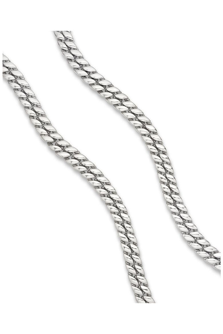 Men's Curb Chain Necklace in Sterling Silver, 11.5mm, Alternate, color, SILVER