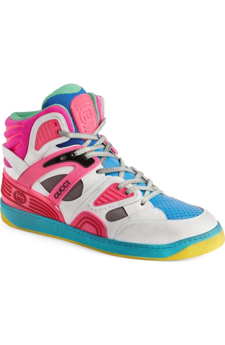 Gucci Basket High Top Sneaker, Main, color,