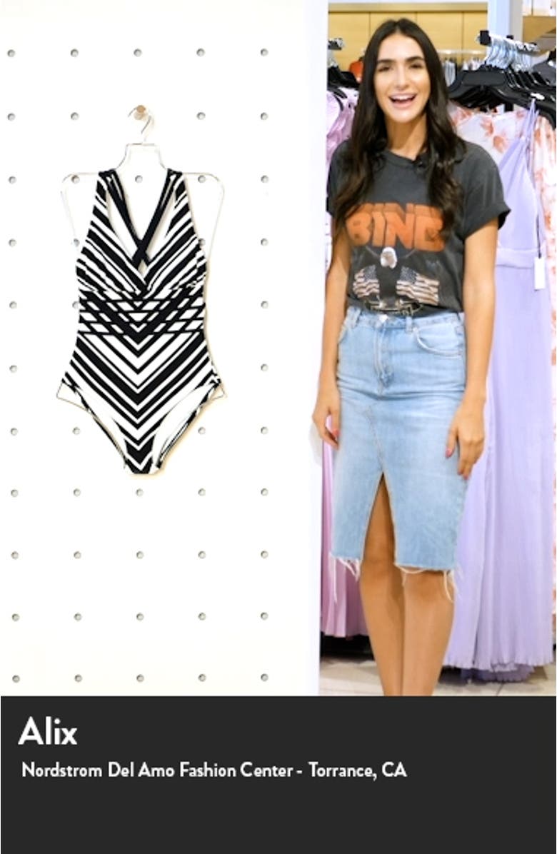Archistripe Cross Back One-Piece Swimsuit, sales video thumbnail