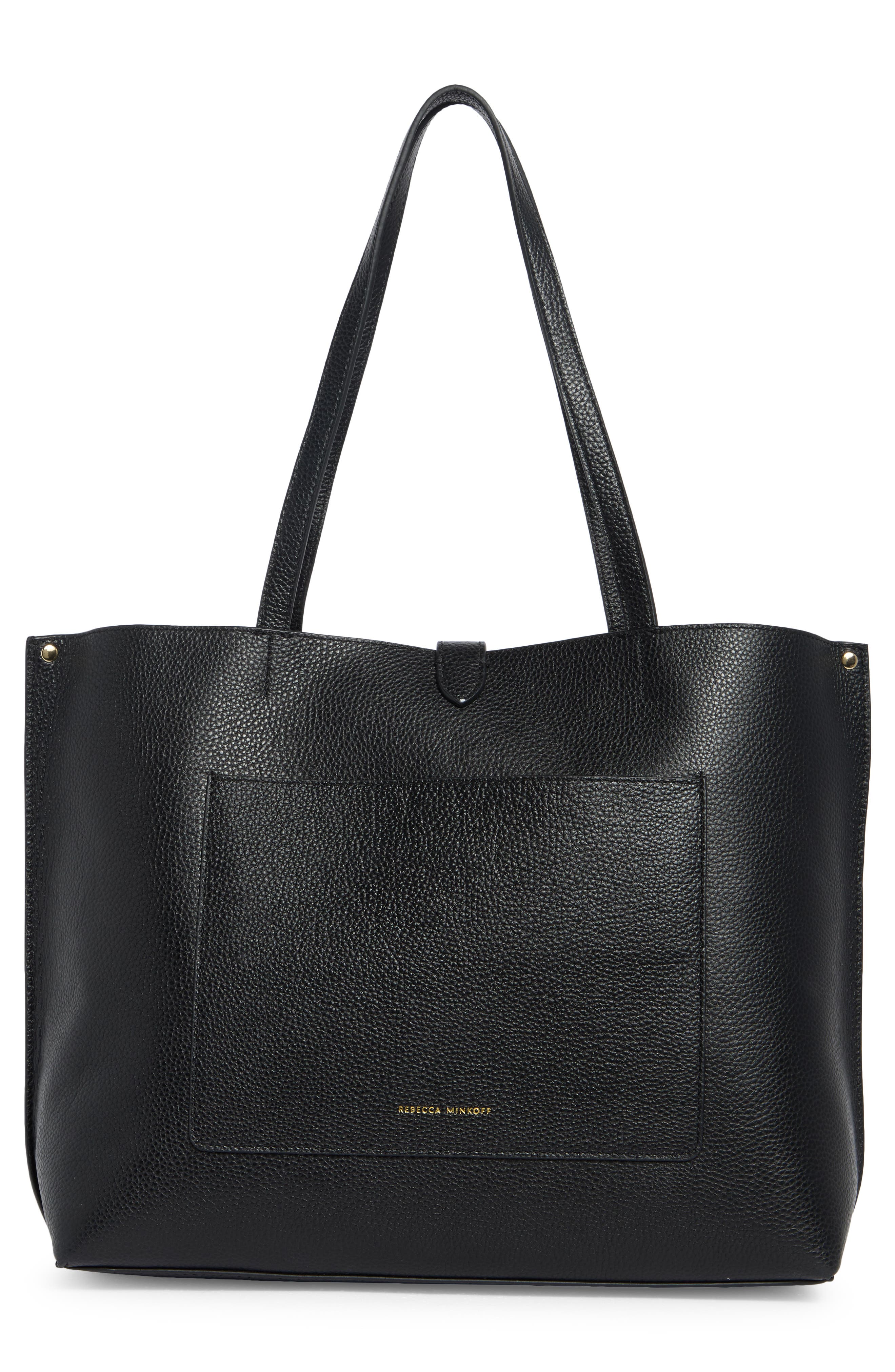 Rebecca Minkoff Megan Clip Tote Bag, Alternate, color, Black