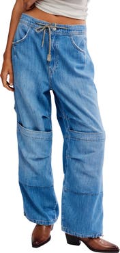 Free People Logan Drawstring Cargo Jeans