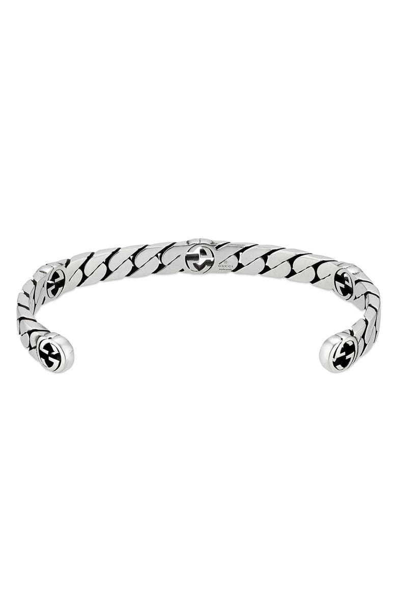 Gucci Men's Interlocking-G Cuff Bracelet, Alternate, color,