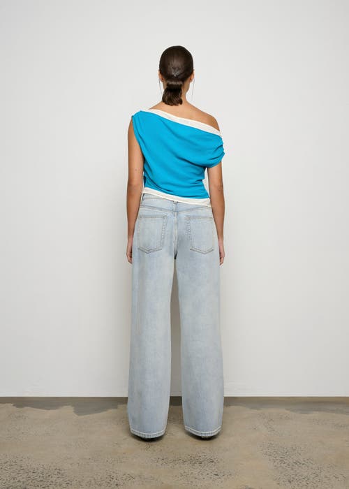 One Of Others Bardot Top In Azure/vanilla