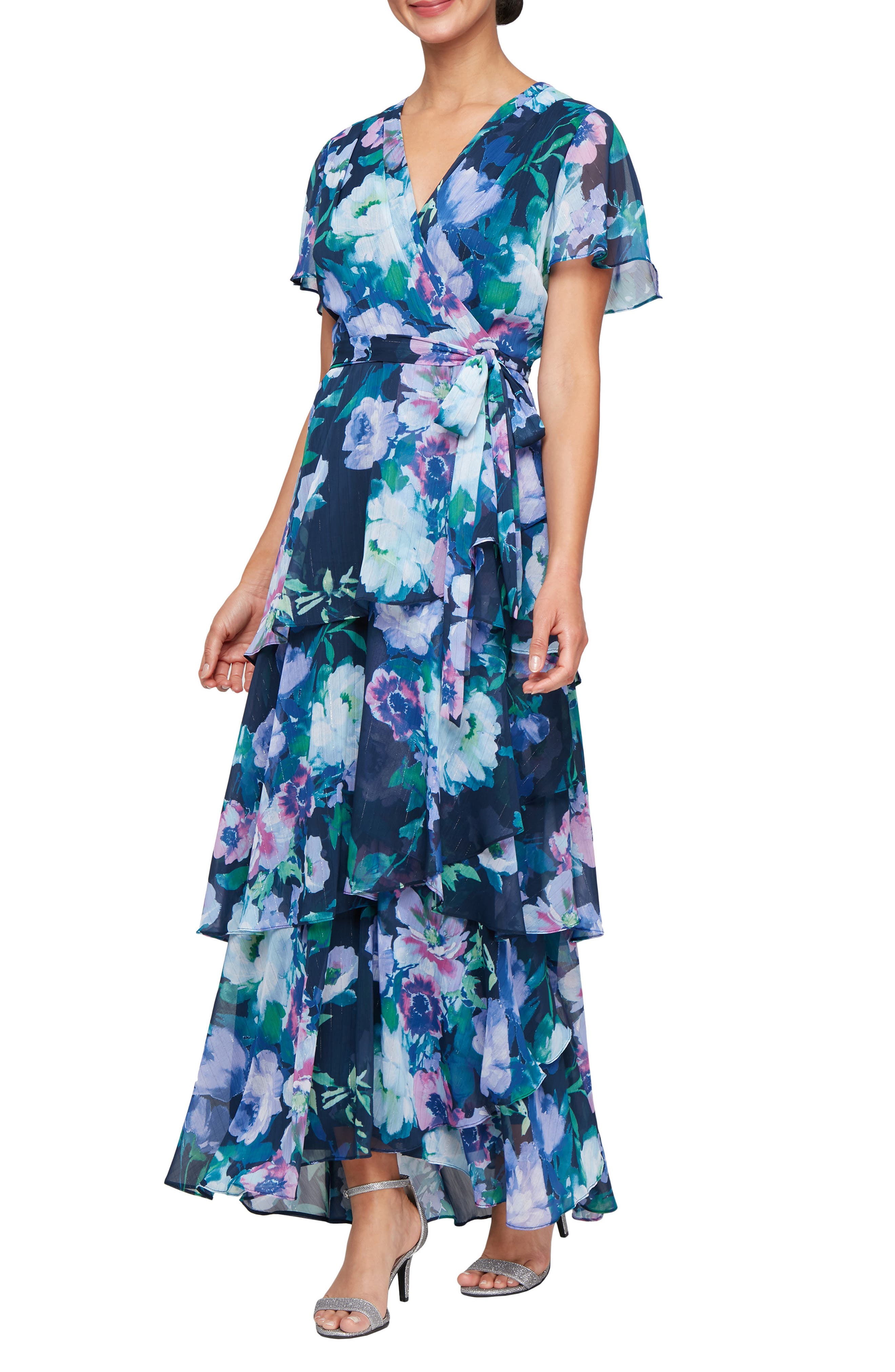 Floral Tiered Gown