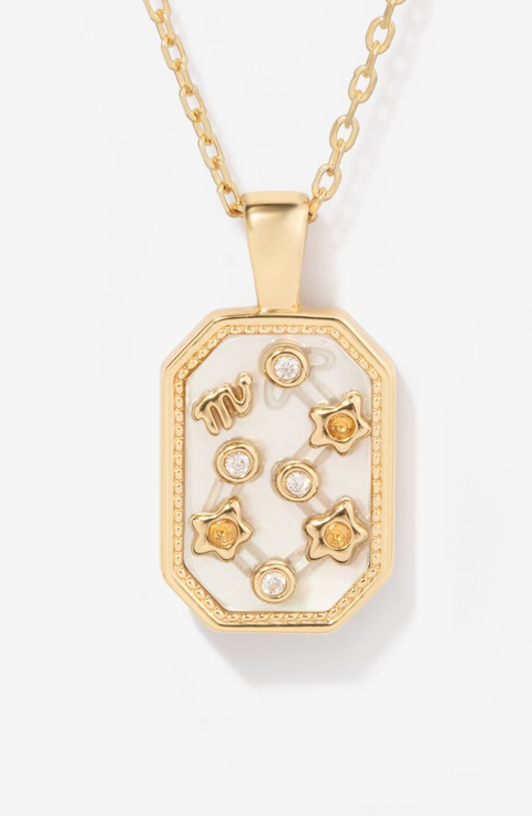 Birthstone Zodiac Charm Necklace