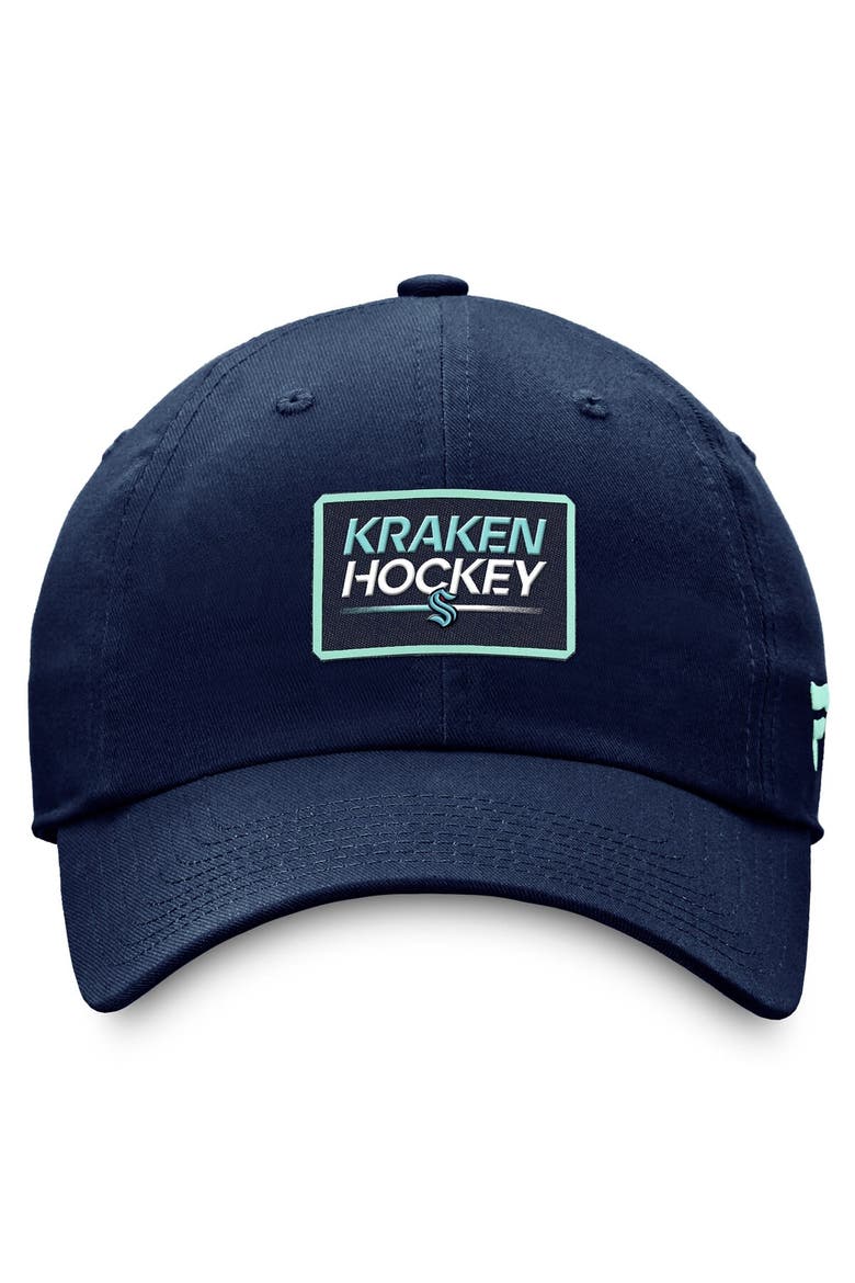 Men's Fanatics Branded  Deep Sea Blue Seattle Kraken Authentic Pro Prime Adjustable Hat, Alternate, color, Navy
