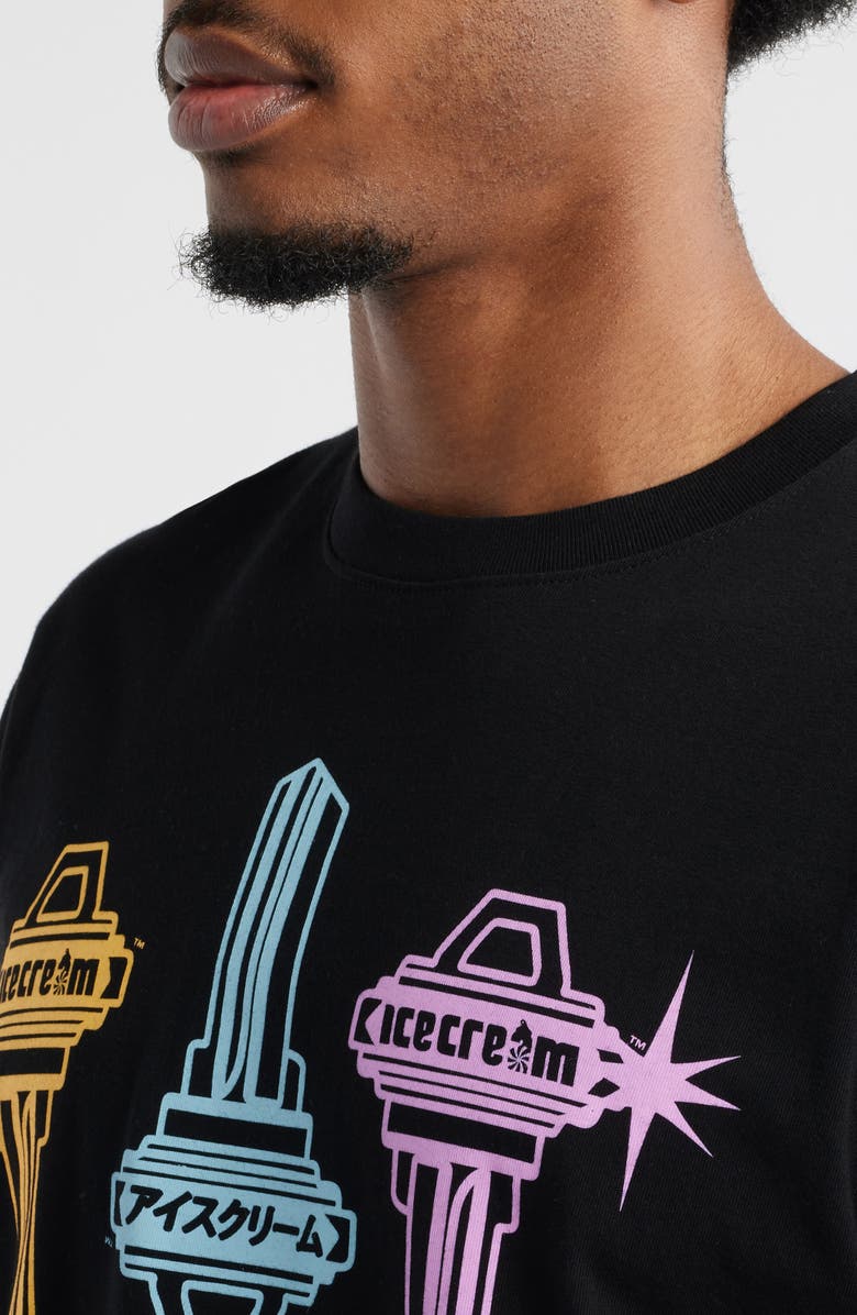 ICECREAM Keys Graphic T-Shirt, Alternate, color, Black