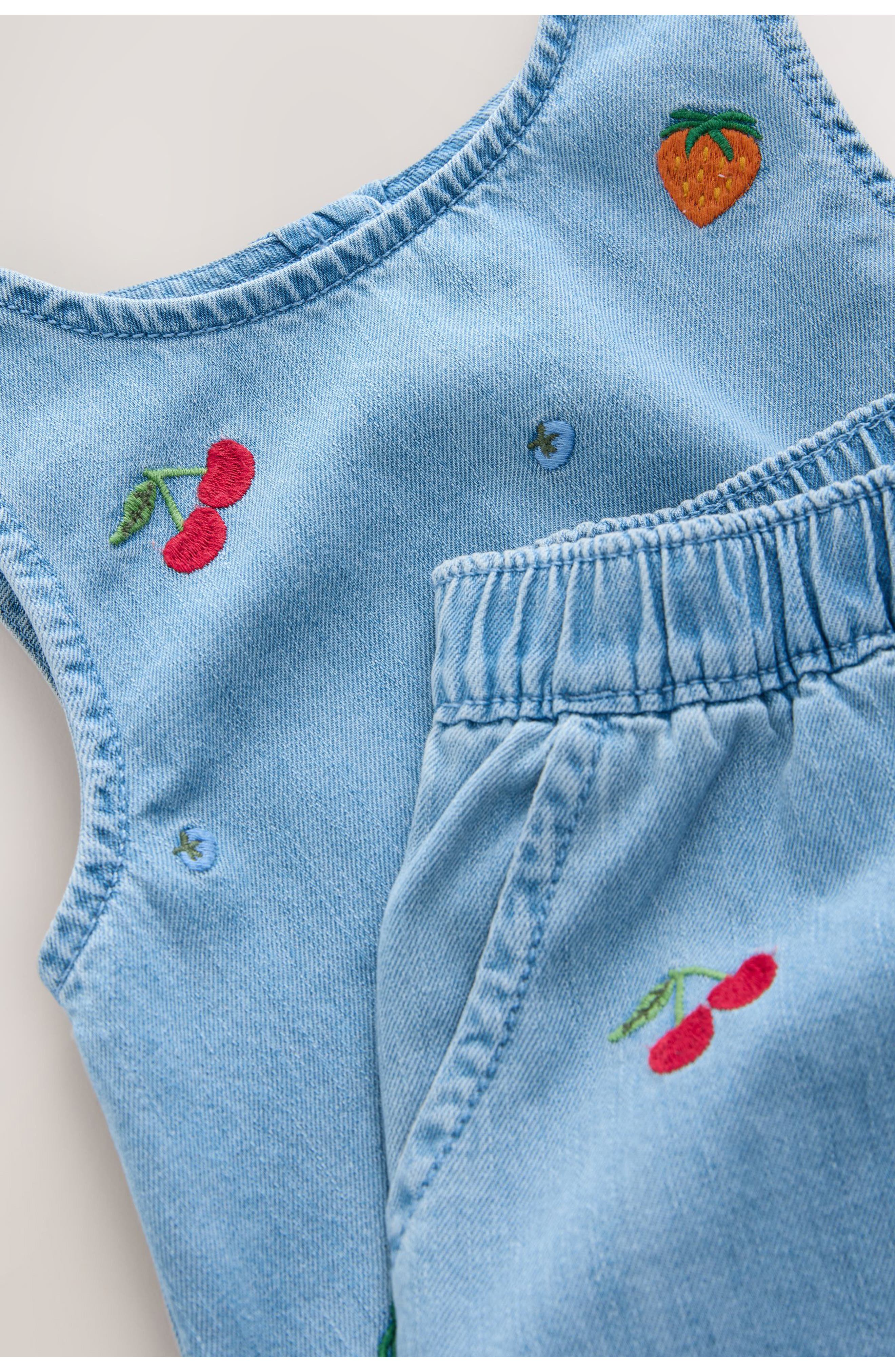 Детские NEXT Kids' Embroidered Denim Tank & Pants Set — фото 3