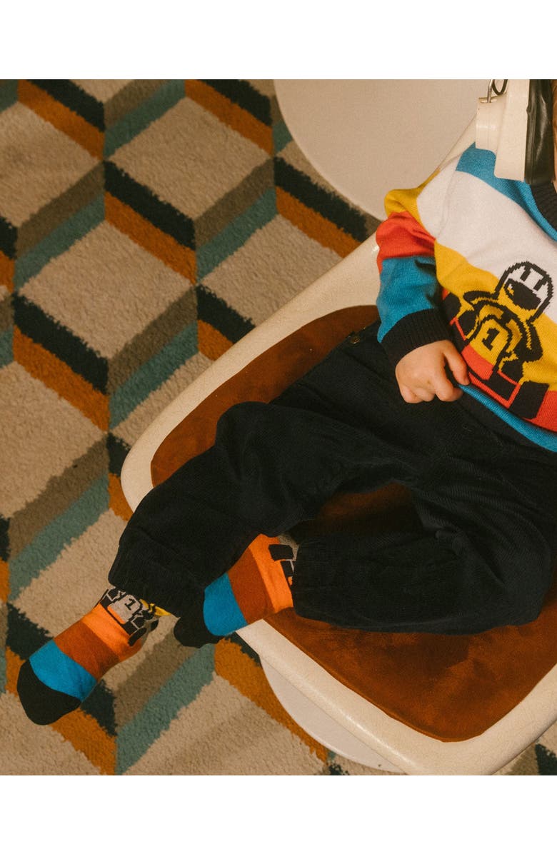 Deux par Deux Boy's Socks Multi Stripe, Alternate, color, 