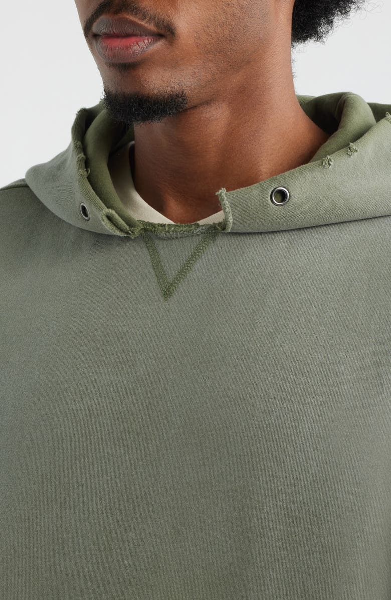 Elwood Ranger Oversize Distressed Cotton Hoodie, Alternate, color, Aged Green