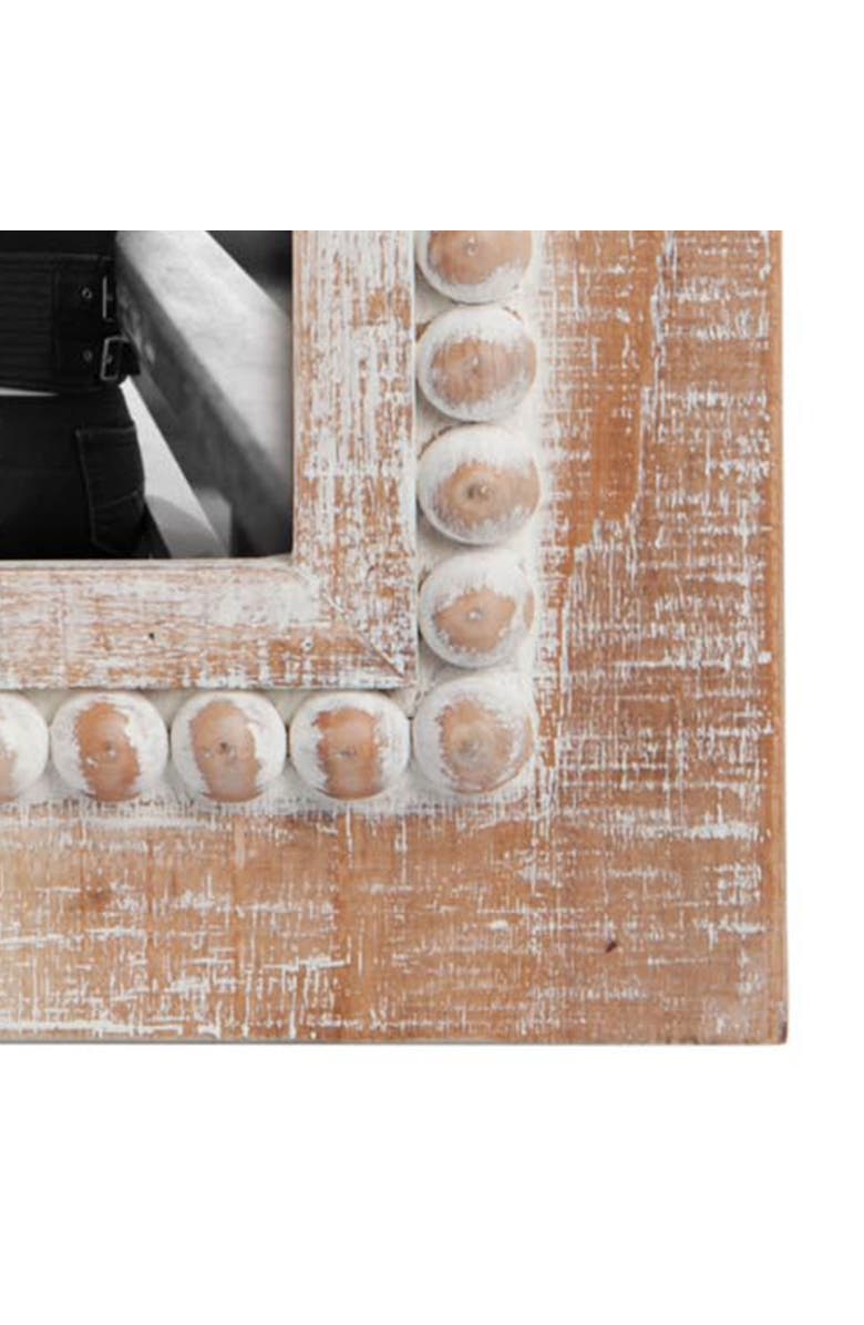 Foreside Home and Garden Natural Wood 4 x 6 inch Whitewash Decorative Wood Picture Frame, Alternate, color, Brown