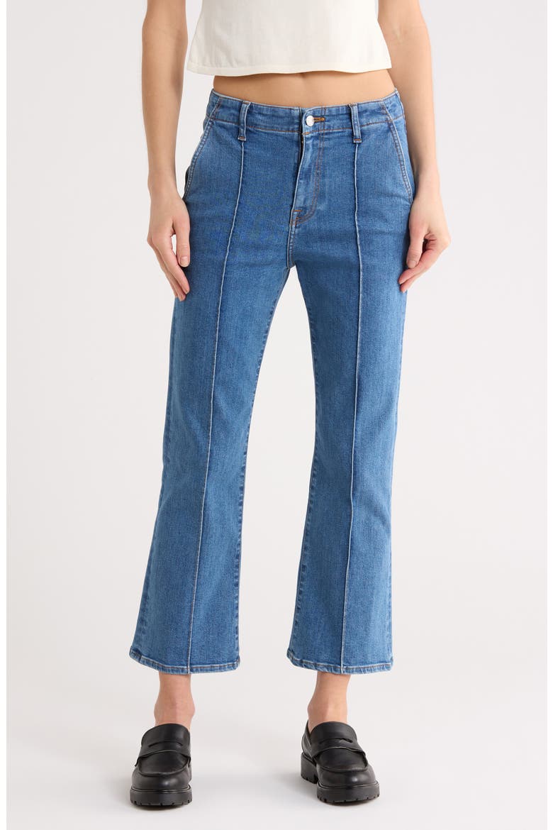 Ansel Crop Flare Leg Jeans, Main, color, MIDNIGHT WASH