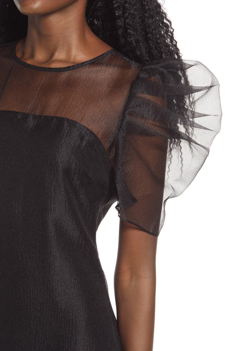 Endless Rose Puff Sleeve Organza Minidress, Alternate, color, 