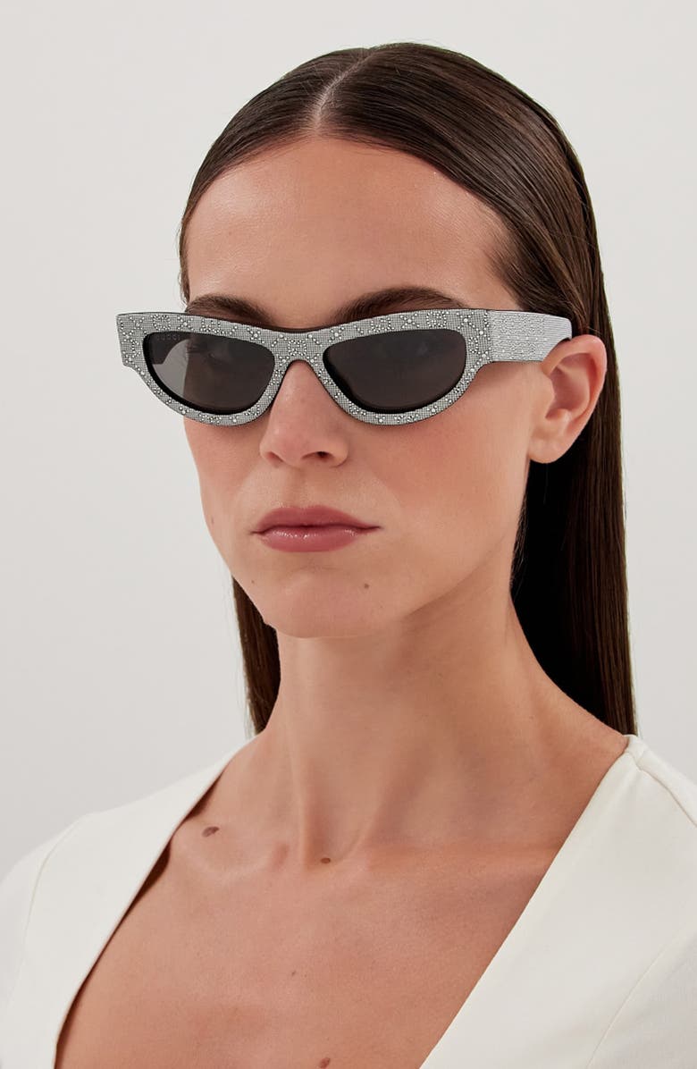 Gucci 53mm Cat Eye Sunglasses, Alternate, color, 