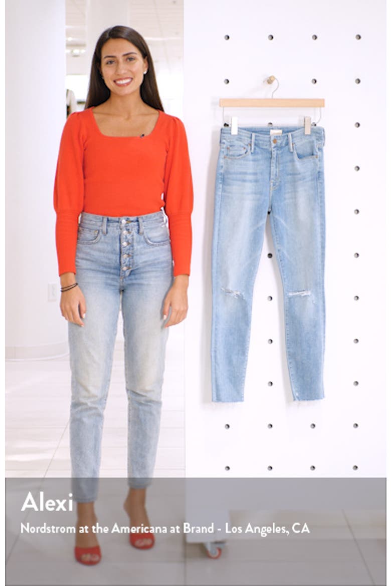 The Looker Fray Hem Ankle Skinny Jeans video